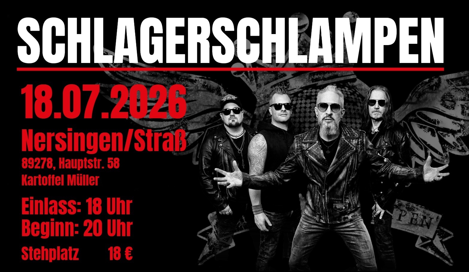 SCHLAGERSCHLAMPEN Vorverkauf-Ticket